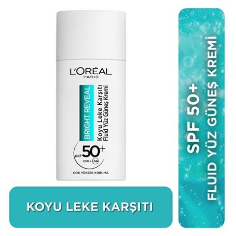 L'oreal Paris Bright Reveal Spf 50+ Koyu Leke Karşıtı Yüz Güneş Kremi 50 ml