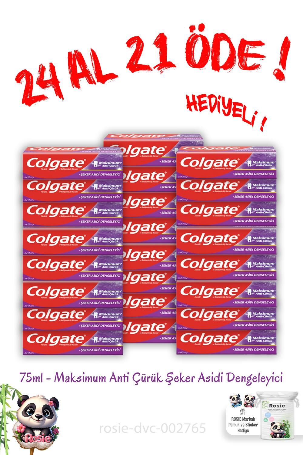 24 Al 21 Öde Maksimum Anti Çürük Şeker Asidi Dengeleyici Diş Macunu 75 ml