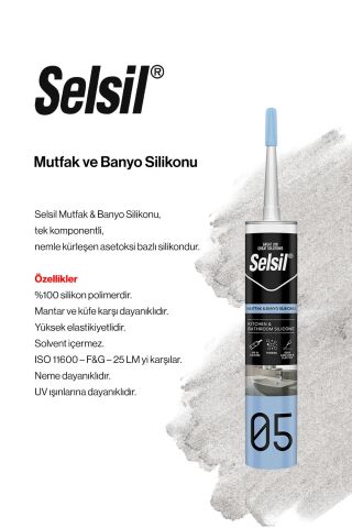 2 x 280 ml Mutfak ve Banyo Silikonu ve Rosie