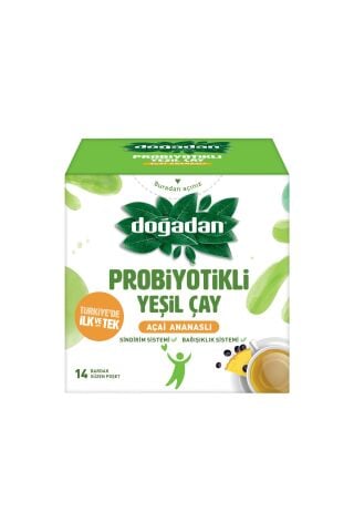 Doğadan Probiyotikli Yeşil Çay Açai Ananaslı 14'lü
