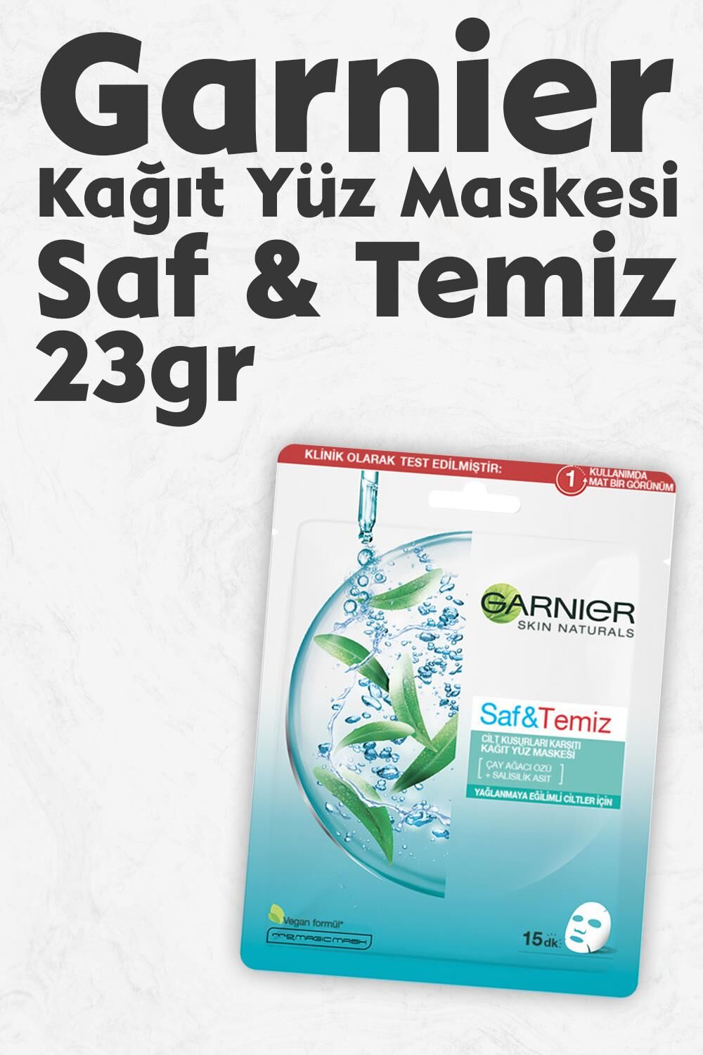 Garnier Kağıt Yüz Maskesi Saf & Temiz 23 gr