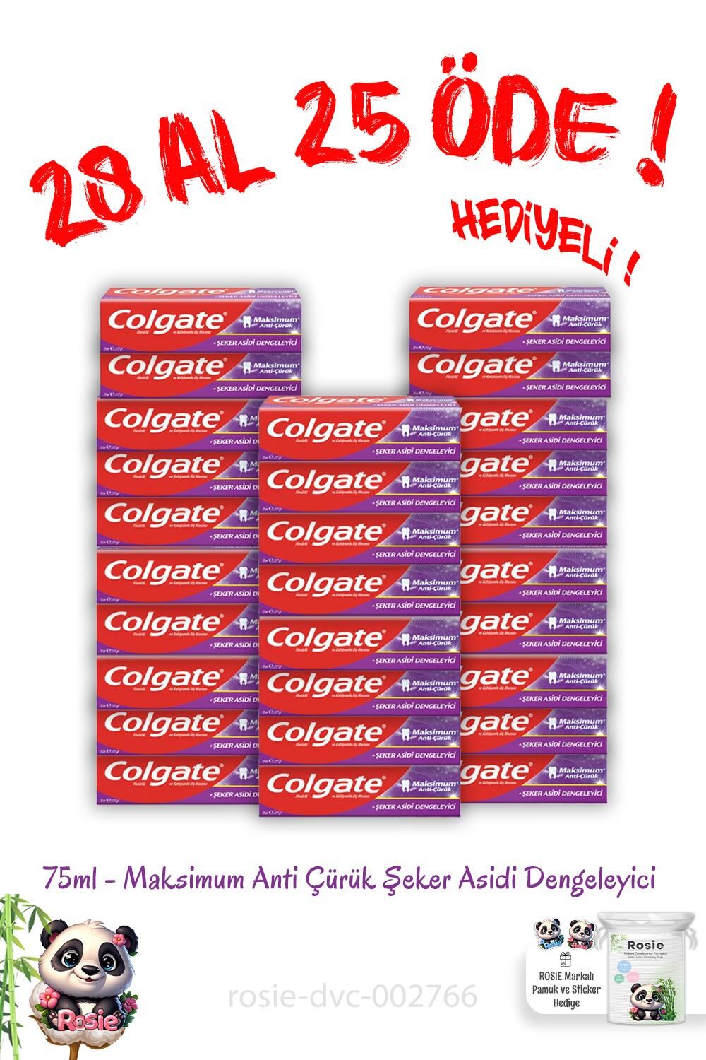 28 Al 25 Öde Maksimum Anti Çürük Şeker Asidi Dengeleyici Diş Macunu 75 ml