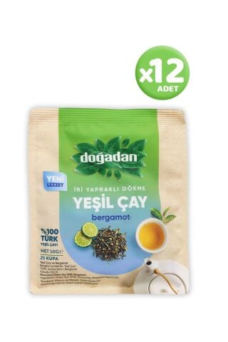 Doğadan Dökme Yeşil Çay Bergamot 50 gr x 12 Adet
