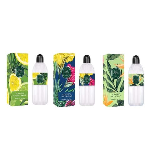 Eyüp Sabri Tuncer Kolonya Çeşme Limonu, Hatıralar ve Beyaz Çay Pet Şişe 400 ml