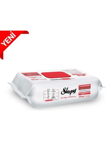 Sleepy Easy Clean Kiraz Çiçeği Yüzey Temizlik Havlusu 100' lü