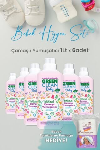 U Green Clean Baby Çamaşır Yumuşatıcı 1 L x 6 Adet ve Hediyeli