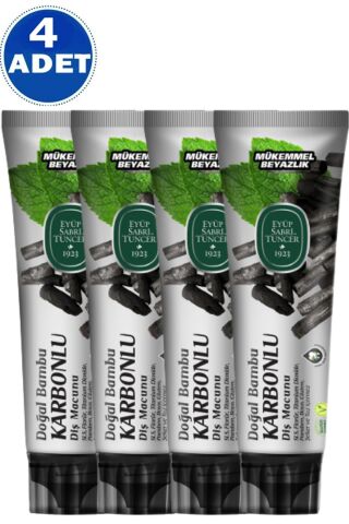 Eyüp Sabri Tuncer Doğal Bambu Aktif Karbonlu Diş Macunu 75 ml x 4