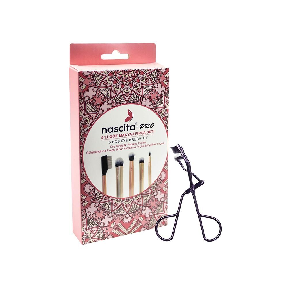 Nascita Kirpik Kıvırma Makinası ve 5' li Göz Makyajı Fırça Seti