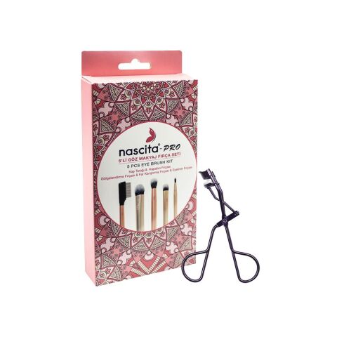 Nascita Kirpik Kıvırma Makinası ve 5' li Göz Makyajı Fırça Seti