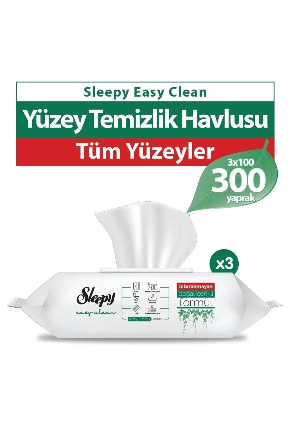 Sleepy Easy Clean Beyaz Sabun Yüzey Temizlik Havlusu 300' Lü