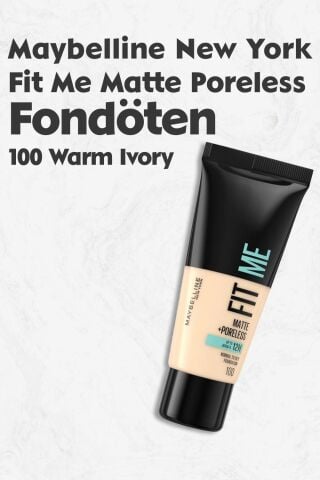 Maybelline Fit Me Matte Poreless Fondöten 100 Warm Ivory
