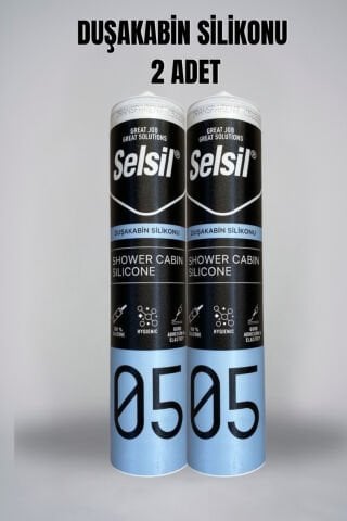 Selsil Duşakabin Silikonu, Suya Neme Küfe Dayanıklı Sızdırmazlık - 2 Adet