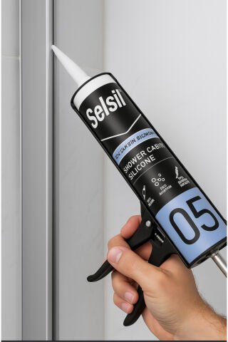 Selsil Duşakabin Silikonu, Suya Neme Küfe Dayanıklı Sızdırmazlık - 2 Adet