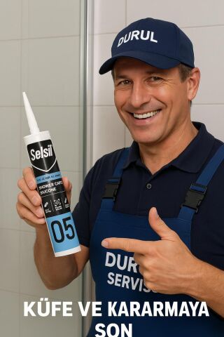 Selsil Duşakabin Silikonu, Suya Neme Küfe Dayanıklı Sızdırmazlık - 2 Adet