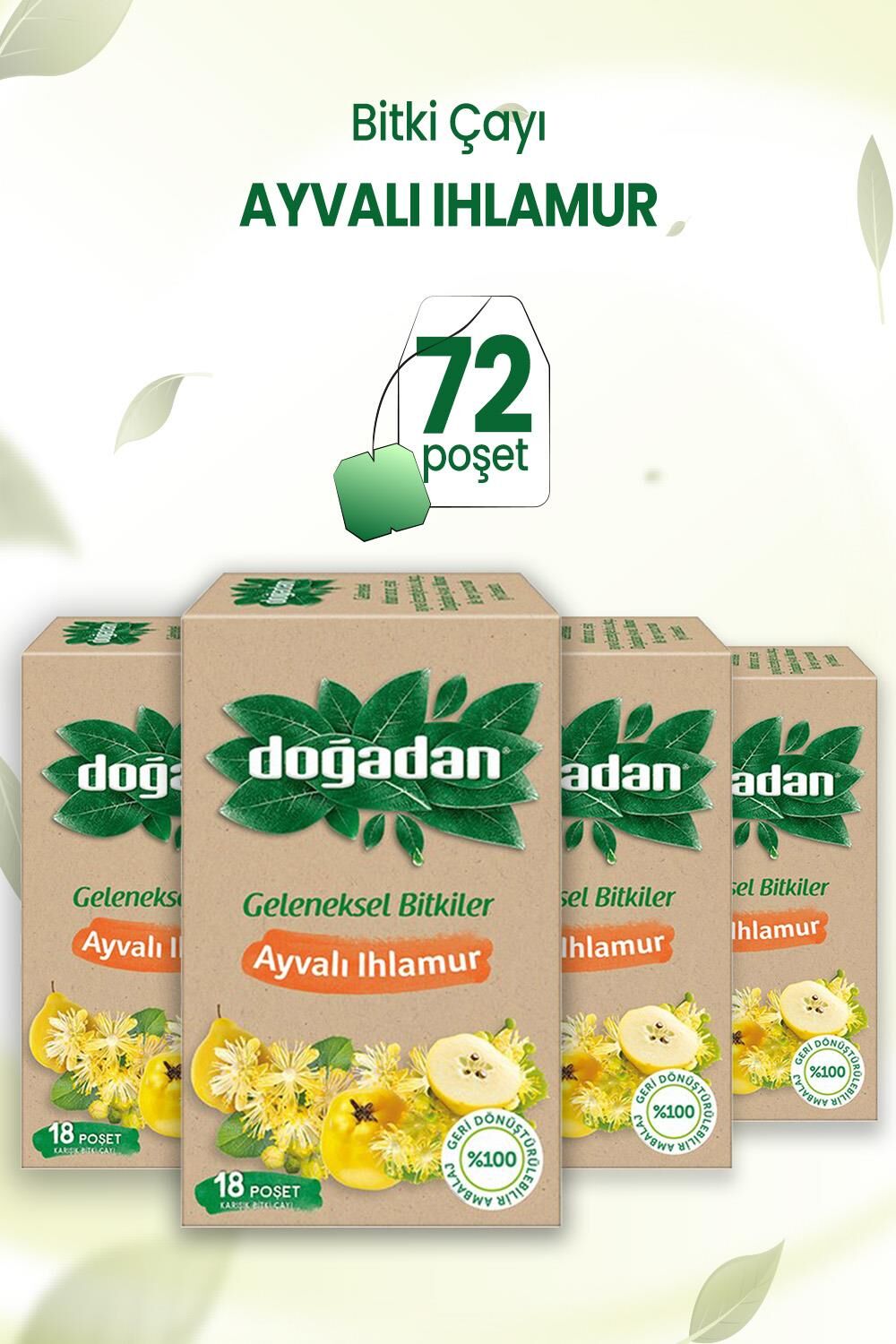 Doğadan Ayvalı Ihlamur Çay 18'li x 4 Adet