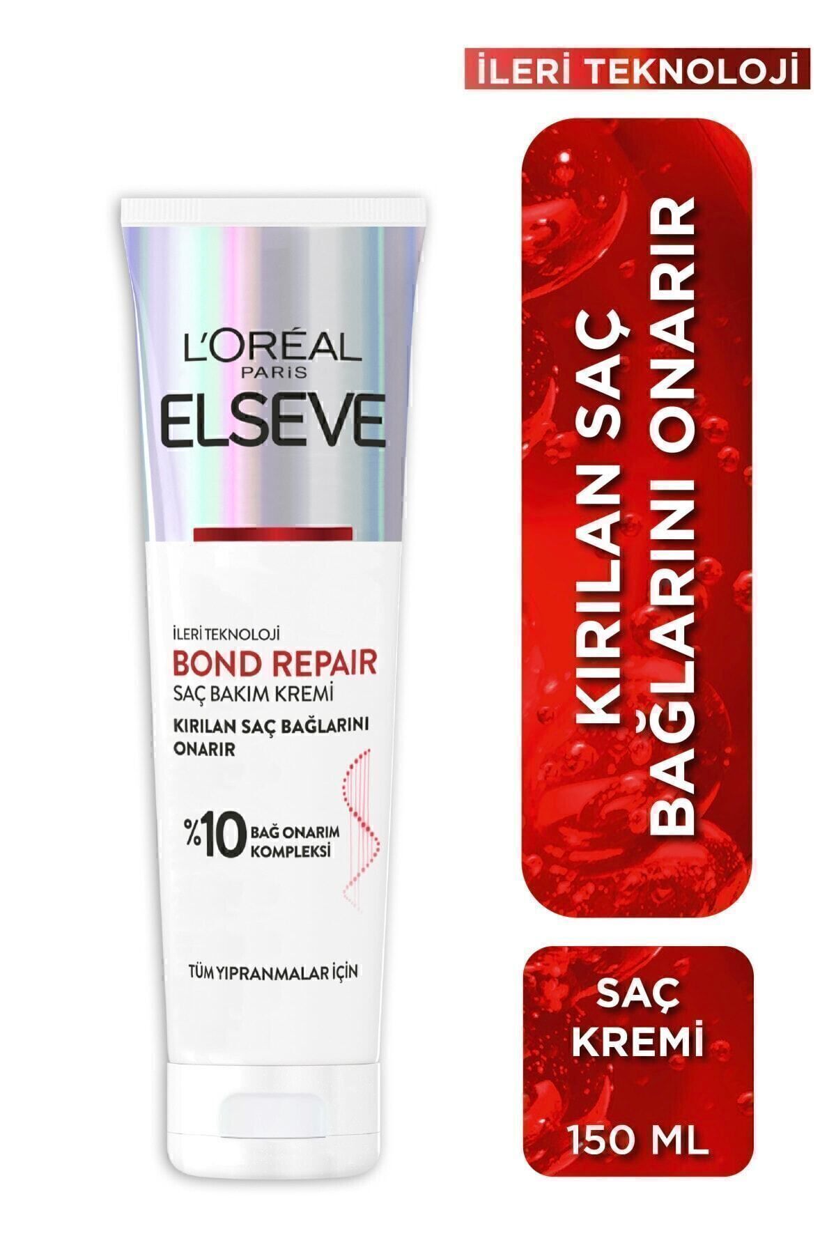 Elseve Bond Repair Tüm Yıpranmalar Için Saç Bağlarını Onarıcı Bakım Kremi 150 Ml