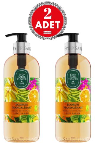 Eyüp Sabri Tuncer Bodrum Mandalinası Doğal Zeytinyağlı Sıvı Sabun 500 ml x 2 Adet