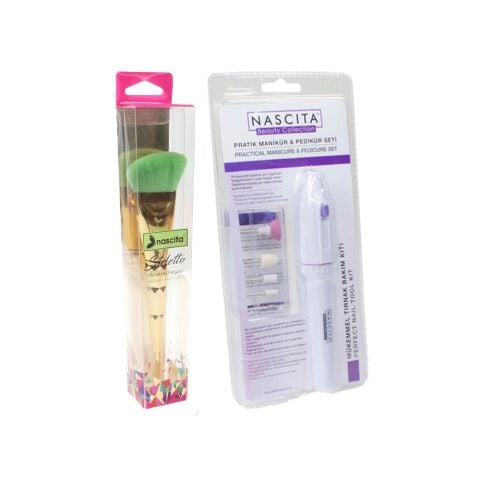Nascita Açılı Fondöten Fırçası ve Manikür & Pedikür Seti