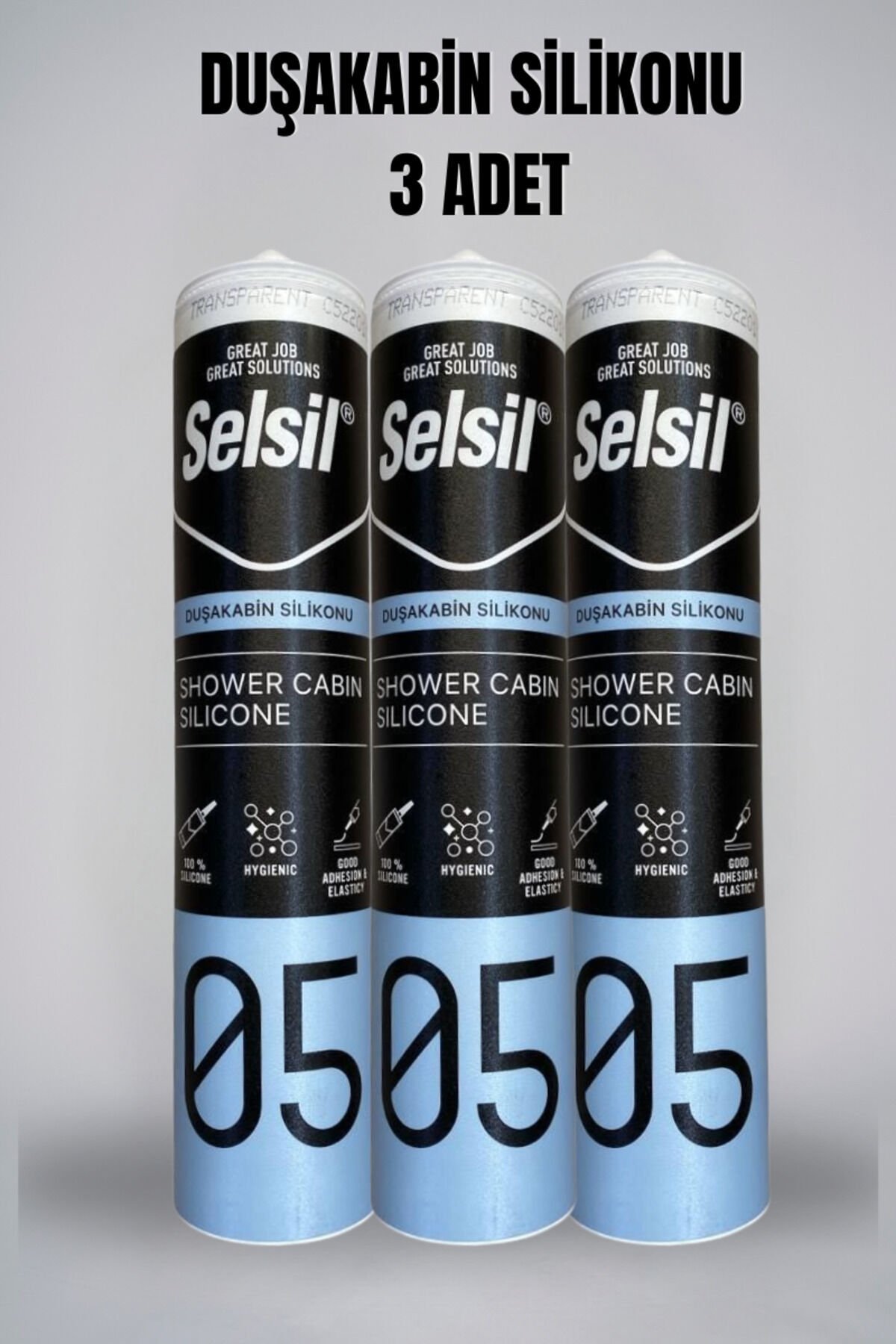 Selsil 3 adet Duşakabin Silikonu, Suya Neme Küfe Dayanıklı Sızdırmazlık