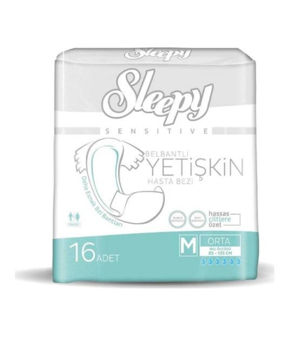 Sleepy Sensitive Medium Orta Boy Yetişkin Bezi 16 Adet