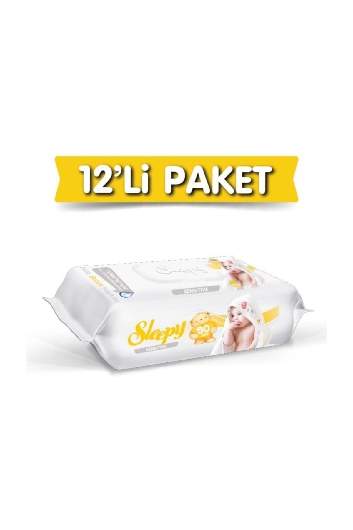 Sleepy Sensitive 90 Yaprak 12'li Paket Islak Mendil