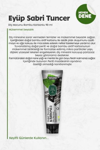 Eyüp Sabri Tuncer Diş Macunu Bambu Karbonlu 90 ml