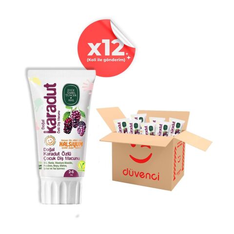 Eyüp Sabri Tuncer Doğal Karadut Özlü 2 - 6 Yaş Diş Macunu 60 ml x 12