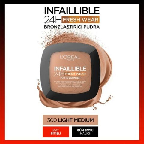 Loreal Paris Infaillible 24H Fresh Wear Matte Bronzer 300 Light Medium