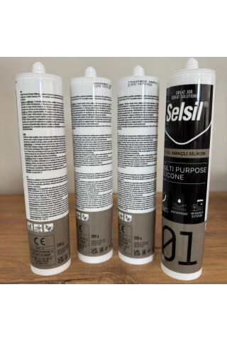 Selsil Şeffaf Silikon 4 Adet