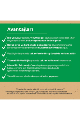 Sleepy 11 AL 10 ÖDE  Bio Çözünür Yüzey Temizlik Havlusu Deniz Tuzu 50'li ve ROSIE