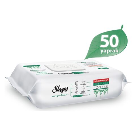 Sleepy Easy Clean Beyaz Sabun Katkılı Yüzey Temizlik Havlusu 100+50+2X15 (180 Yaprak)