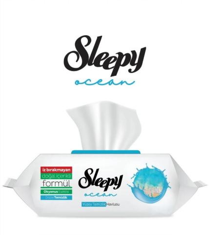 Sleepy Yüzey Temizleme Havlusu Okyanus Ferahlığı - Ocean 100'lü