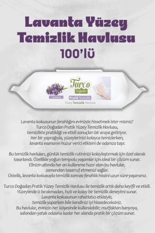 17 Al 15 Öde Lavantalı Yüzey Temizlik Havlusu 100'lü ve Rosie