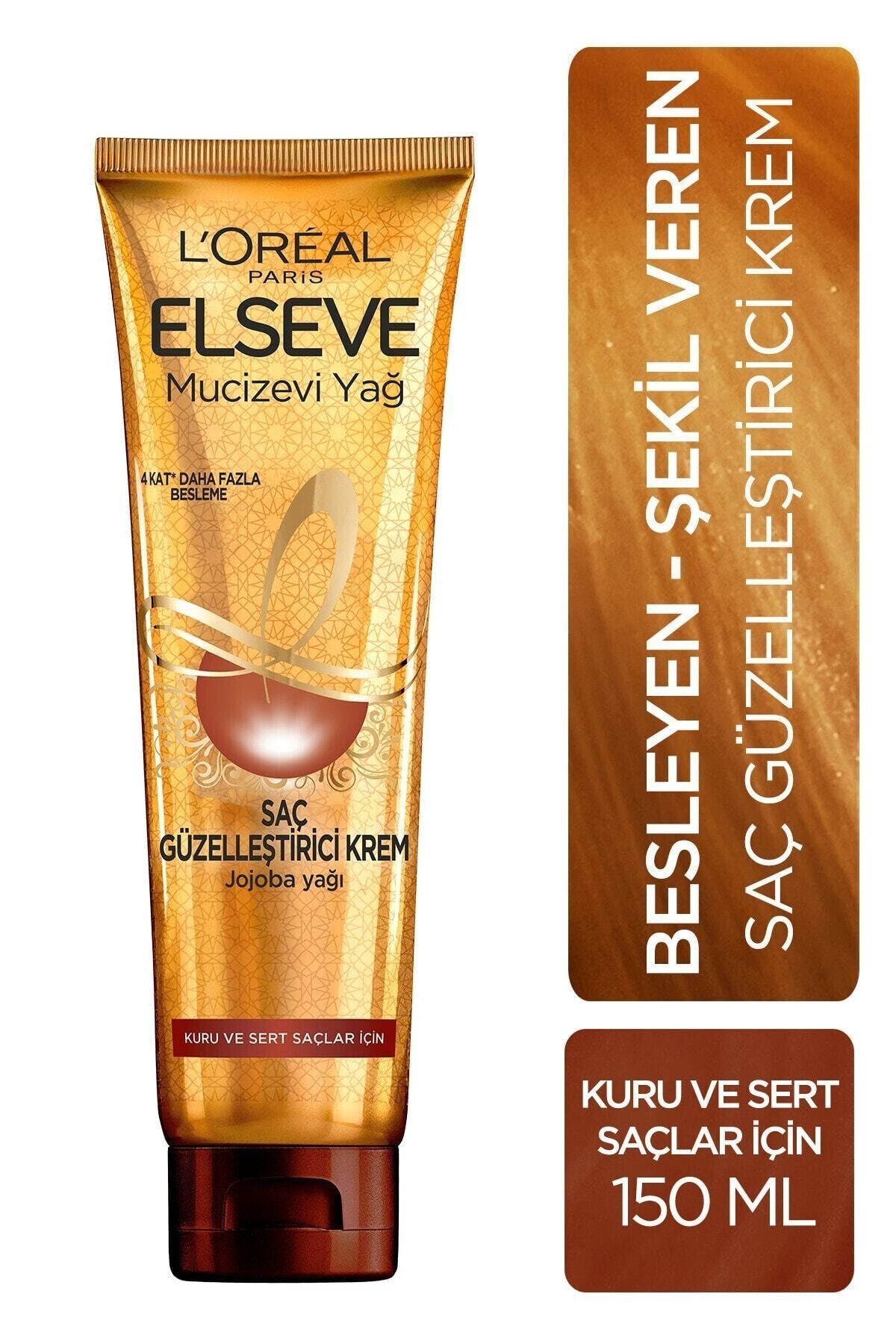 Elseve Loreal Paris Mucizevi Yağ Saç Güzelleştirici Krem 150 Ml - Kuru Ve Sert Saçlar