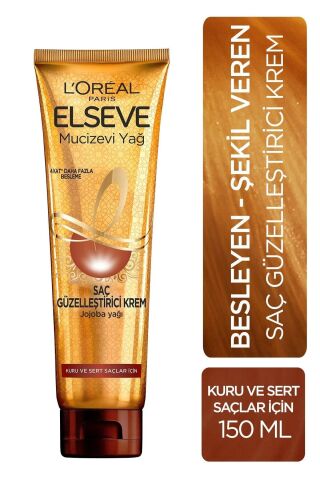 Elseve Loreal Paris Mucizevi Yağ Saç Güzelleştirici Krem 150 Ml - Kuru Ve Sert Saçlar