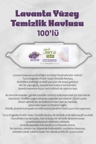 24 Al 20 Öde Lavantalı Yüzey Temizlik Havlusu 100'lü ve Rosie