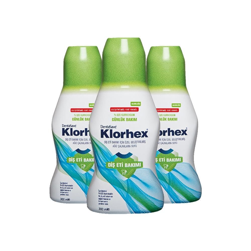 Dentasave Klorhex Günlük Bakım Ağız Çalkalama Suyu 300 ml x 3