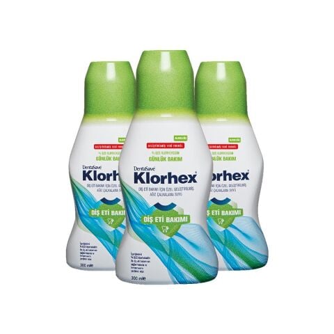 Dentasave Klorhex Günlük Bakım Ağız Çalkalama Suyu 300 ml x 3