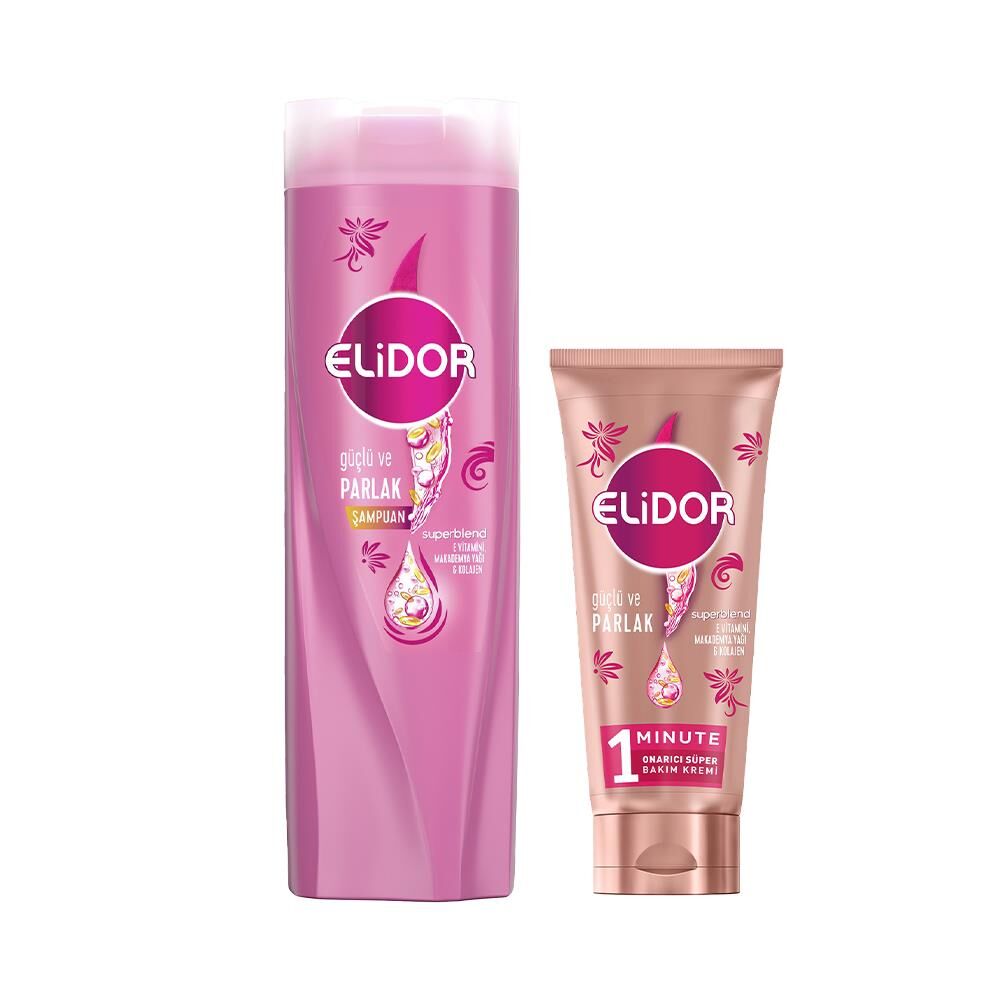 Elidor Superblend Şampuan ve Saç Kremi Güçlü & Parlak