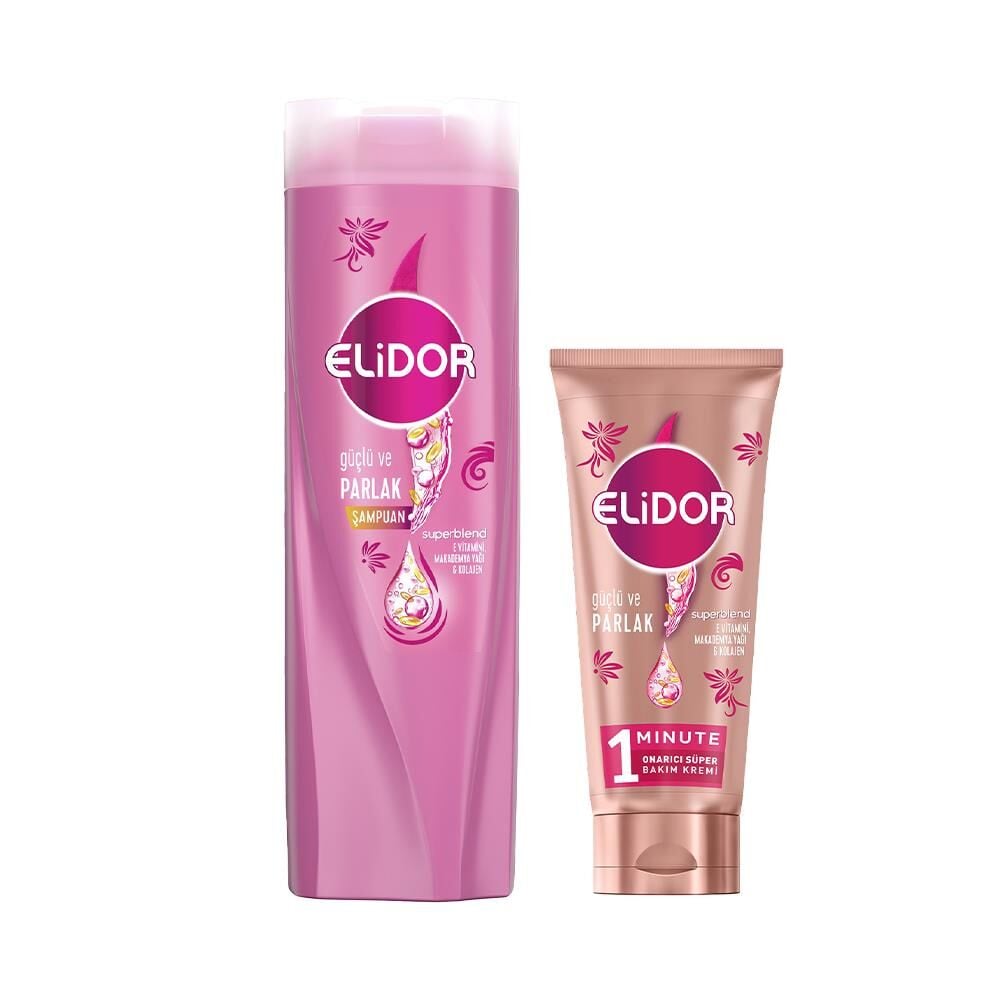Elidor Superblend Şampuan ve Saç Kremi Güçlü & Parlak