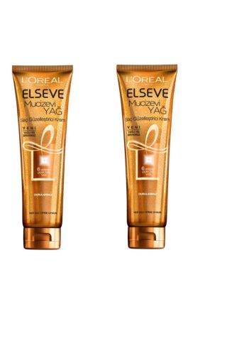 Elseve Loreal Mucizevi Yağ Saç Güzelleştirici Krem Tüm Saç 150 ml x 2 Adet 3600523036342