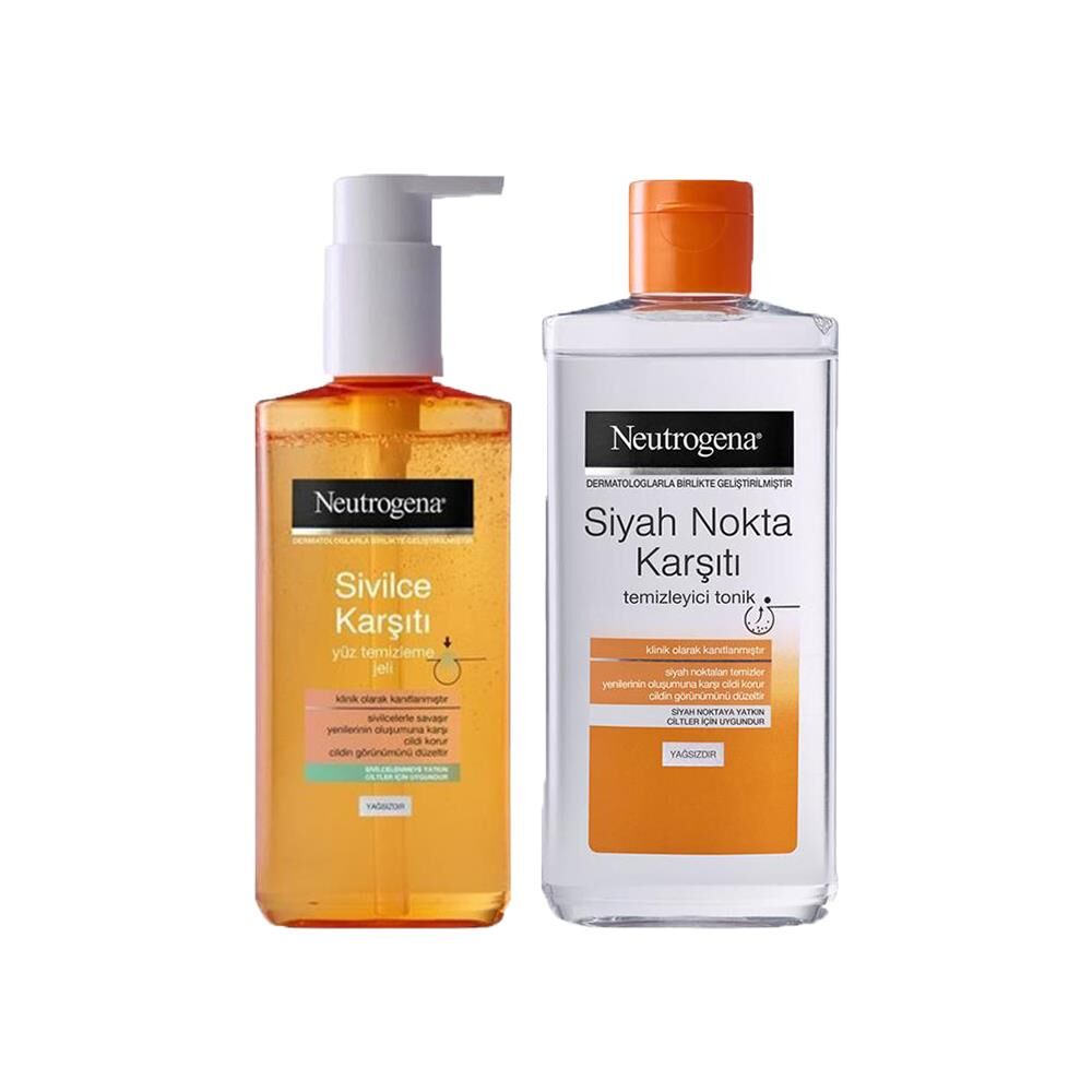 Neutrogena Visibly Clear Yüz Temizleme Jeli 200 ml ve Siyah Nokta Temizleyici Tonik 200 ml