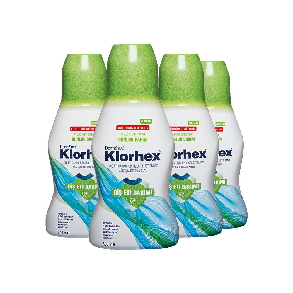 Dentasave Klorhex Günlük Bakım Ağız Çalkalama Suyu 300 ml x 4