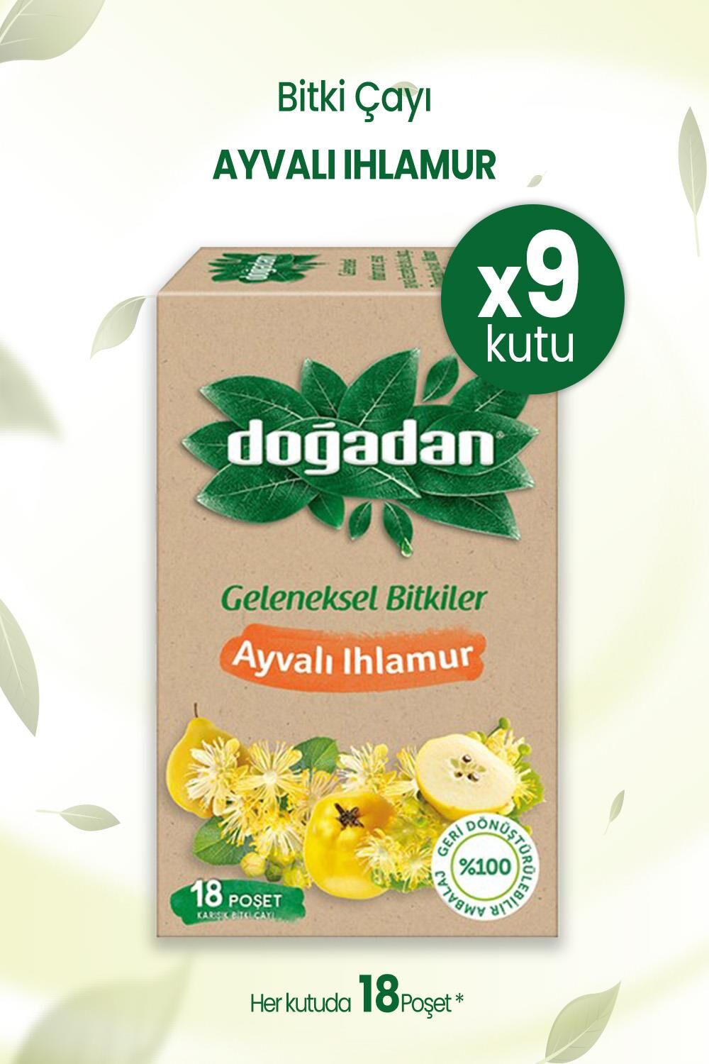 Doğadan Ayvalı Ihlamur Çay 18'li x 9 Adet
