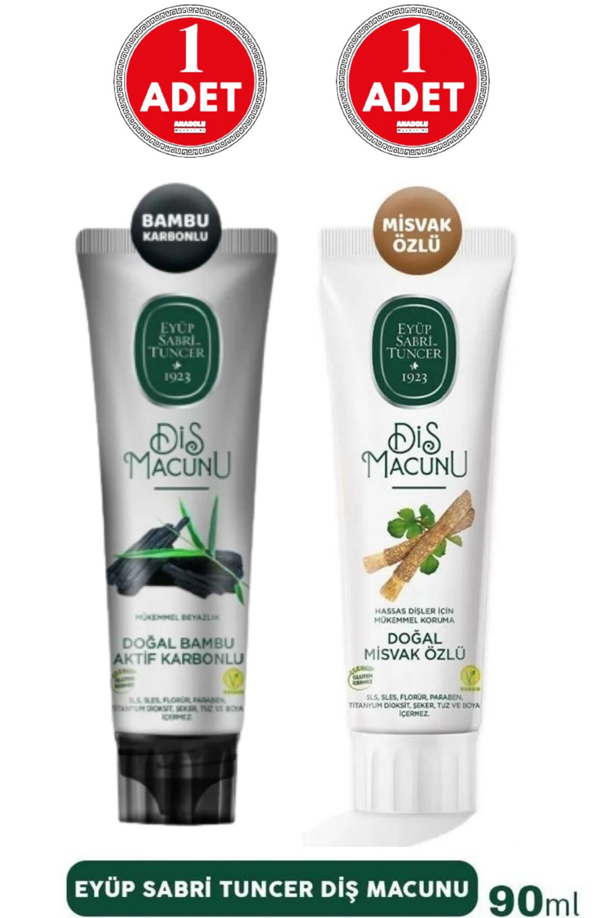 Eyüp Sabri Tuncer Diş Macunu Bambu Karbonlu ve Misvak Özlü