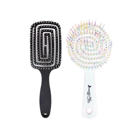 Nascita Üç Boyutlu Saç Fırçası Siyah ve Beyaz