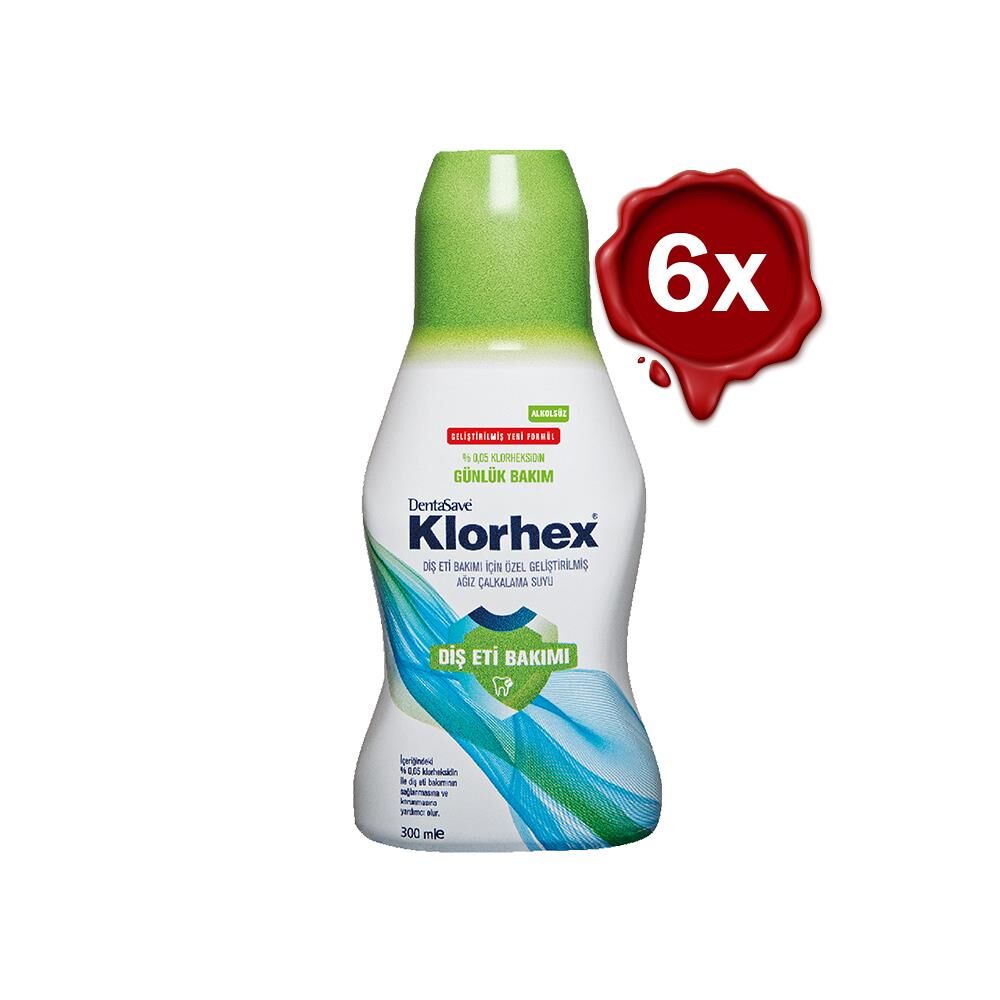 Dentasave Klorhex Günlük Bakım Ağız Çalkalama Suyu 300 ml x 6
