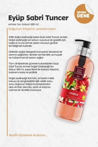 Eyüp Sabri Tuncer Amber Sıvı Sabun 500 ml