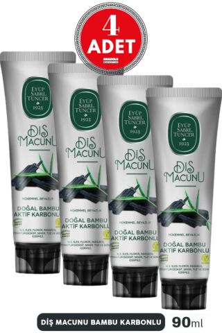 Eyüp Sabri Tuncer Diş Macunu Bambu Karbonlu 90 ml x 4 Adet