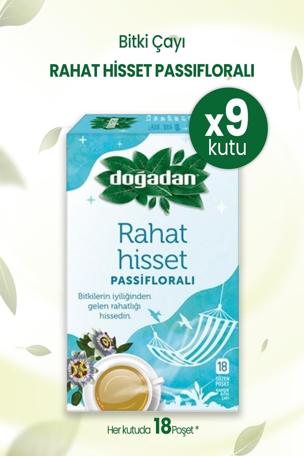 Doğadan Rahat Hisset Passifloralı 18'li x 9 Adet